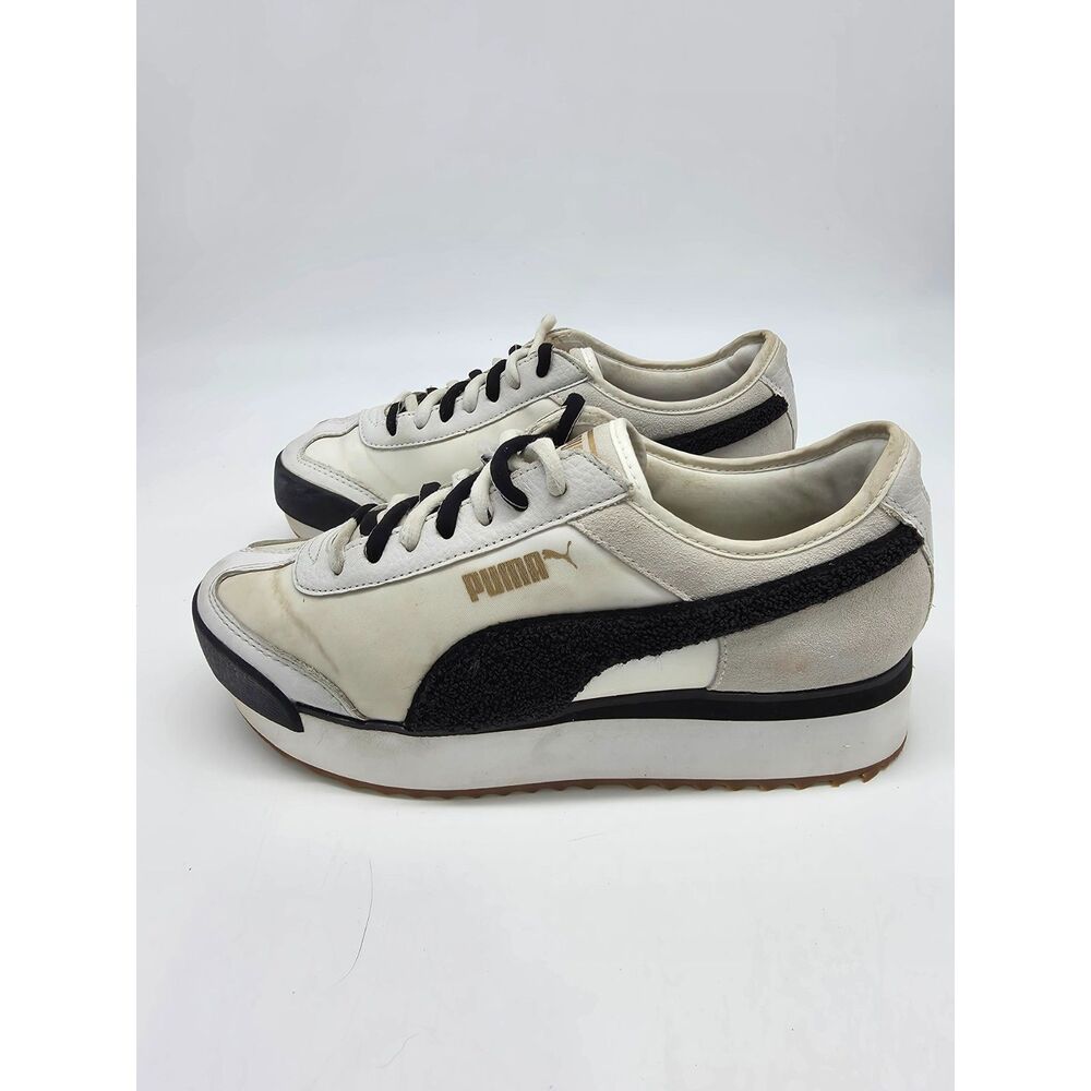 PUMA Roma Amor Heritage Platform Sneaker White Black Womens Size 8.5 Shoes